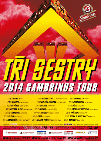 plakát Tři sestry Gambrinus tour 2014