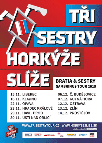 plakát Tři sestry + Horkýže slíže BRATIA & SESTRY Gambrinus tour 2019