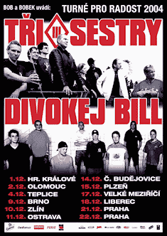 plakát Tři sestry + Divokej Bill: Turné pro radost 2004