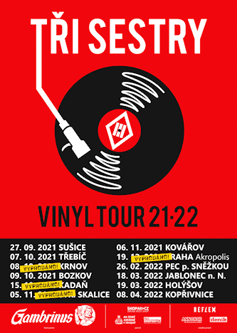 plakát Tři sestry Vinyl tour 21·22