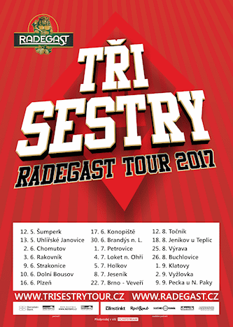plakát Tři sestry Radegast tour 2017