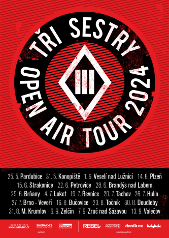 plakát Tři sestry Open air tour 2024